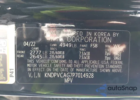 2023 Kia Sportage Hybrid Ex from USA, damaged, VIN KNDPVCAG7P7014928